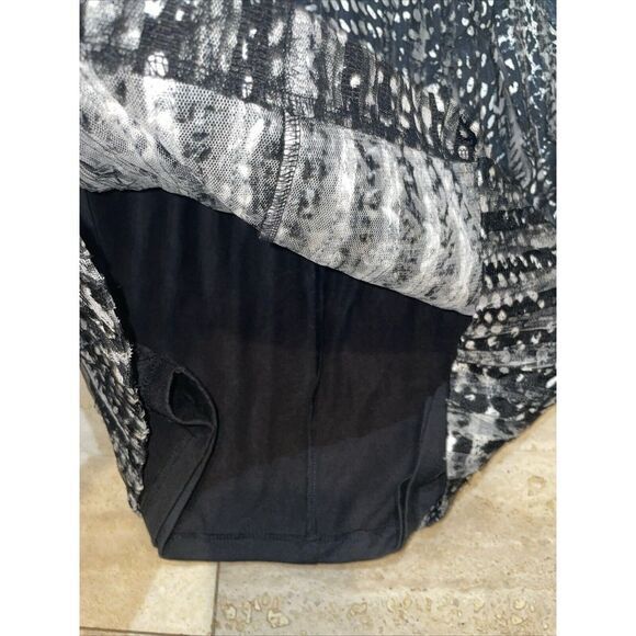 Moiselle womens Black White Mesh skirt size 40 US4‎ black A-line lined - Picture 4 of 7